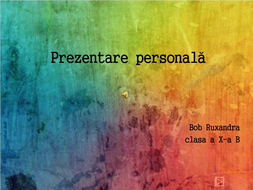 PPT - Prezentare personală PowerPoint Presentation, free download -  ID:4264640