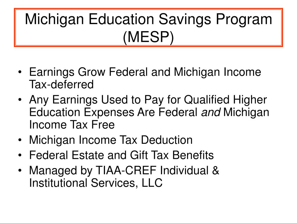 Mesp Michigan Education Savings Plan PPT - 教育基金講座 Education Fund PowerPoint Presentation, free download - ID