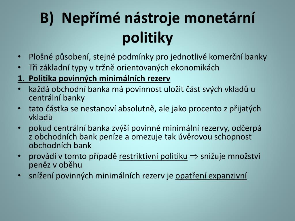 PPT - Monetární politika Centrální banka PowerPoint Presentation, free  download - ID:4266531
