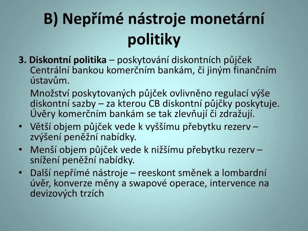 PPT - Monetární politika Centrální banka PowerPoint Presentation, free  download - ID:4266531