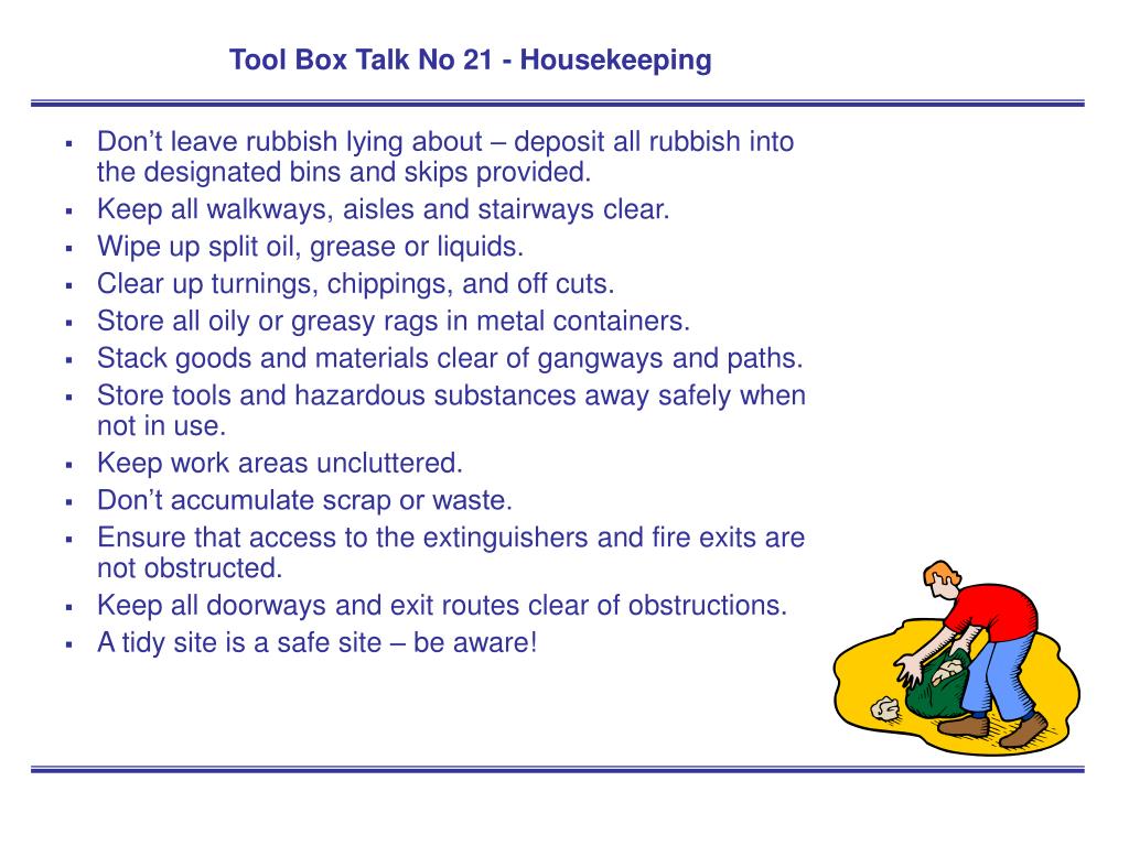 Housekeeping Toolbox Talk