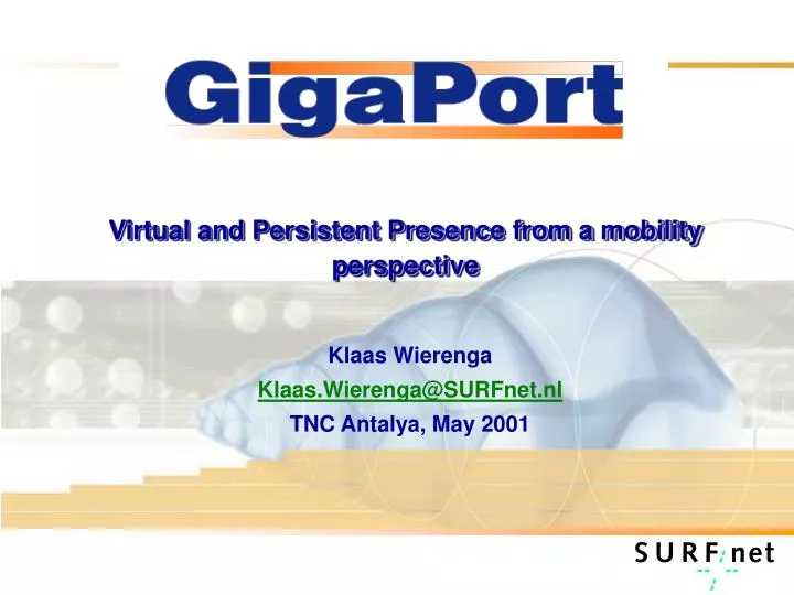 PPT - Virtual and Persistent Presence from a mobility perspective PowerPoint Presentation - ID 
