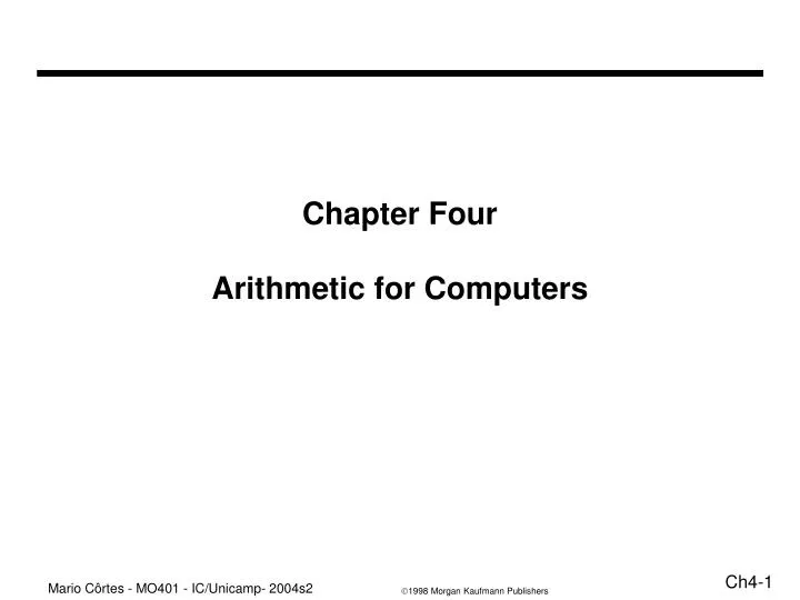 PPT - Chapter Four Arithmetic for Computers PowerPoint Presentation ...