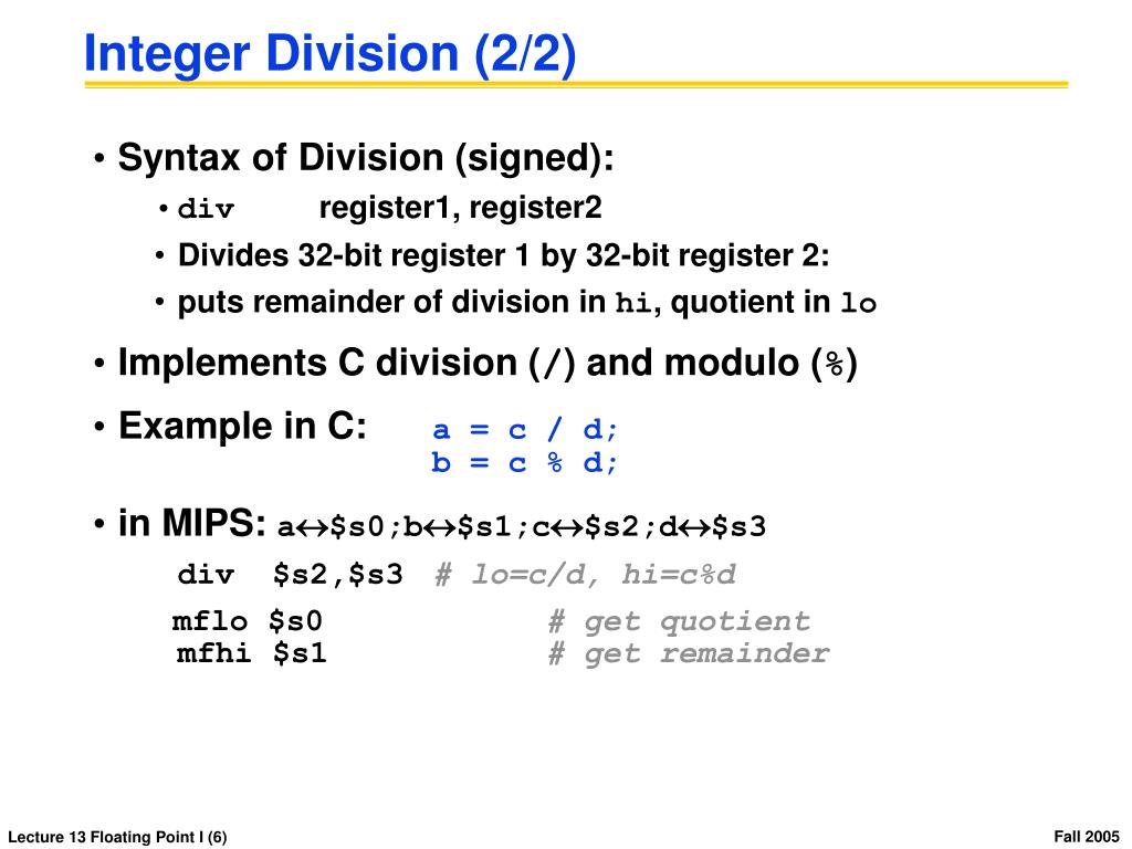ppt-lecture-13-integer-multiplication-and-division-floating-point-numbers-powerpoint