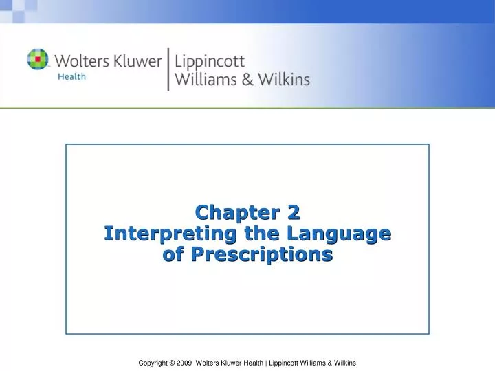 PPT Chapter 2 Interpreting the Language of Prescriptions PowerPoint Presentation ID4269738