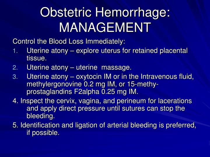 PPT - Obstetric Hemorrhage PowerPoint Presentation - ID:4270281