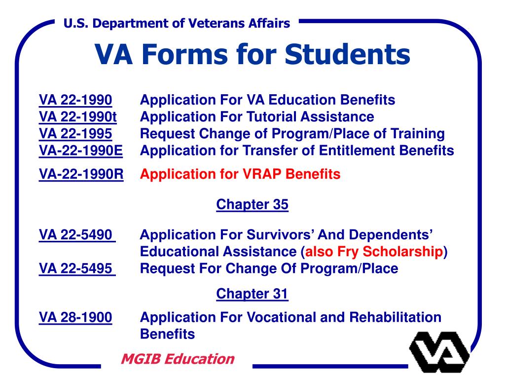 PPT VA Education Benefits PowerPoint Presentation, free download ID