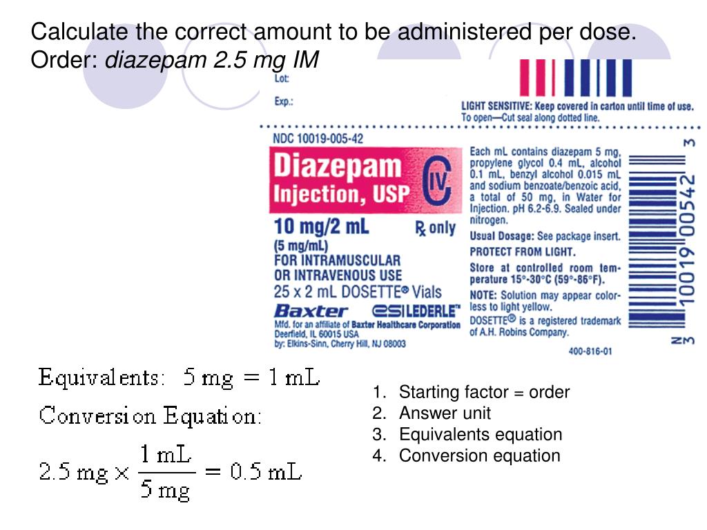 Elkins ndc 10mg/2ml diazepam