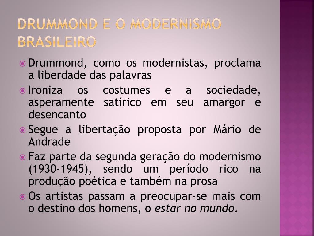 CARLOS DRUMMOND DE ANDRADE - ppt carregar