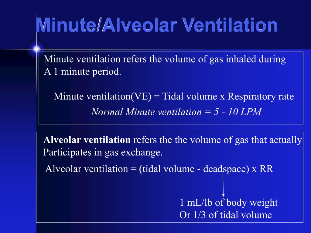 alveolar dead space ventilation calculation alveolar dead space ventilation calculation