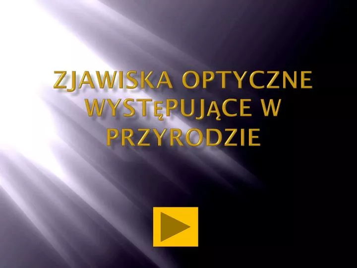 Ppt Zjawiska Optyczne Wyst Puj Ce W Przyrodzie Powerpoint Presentation Id