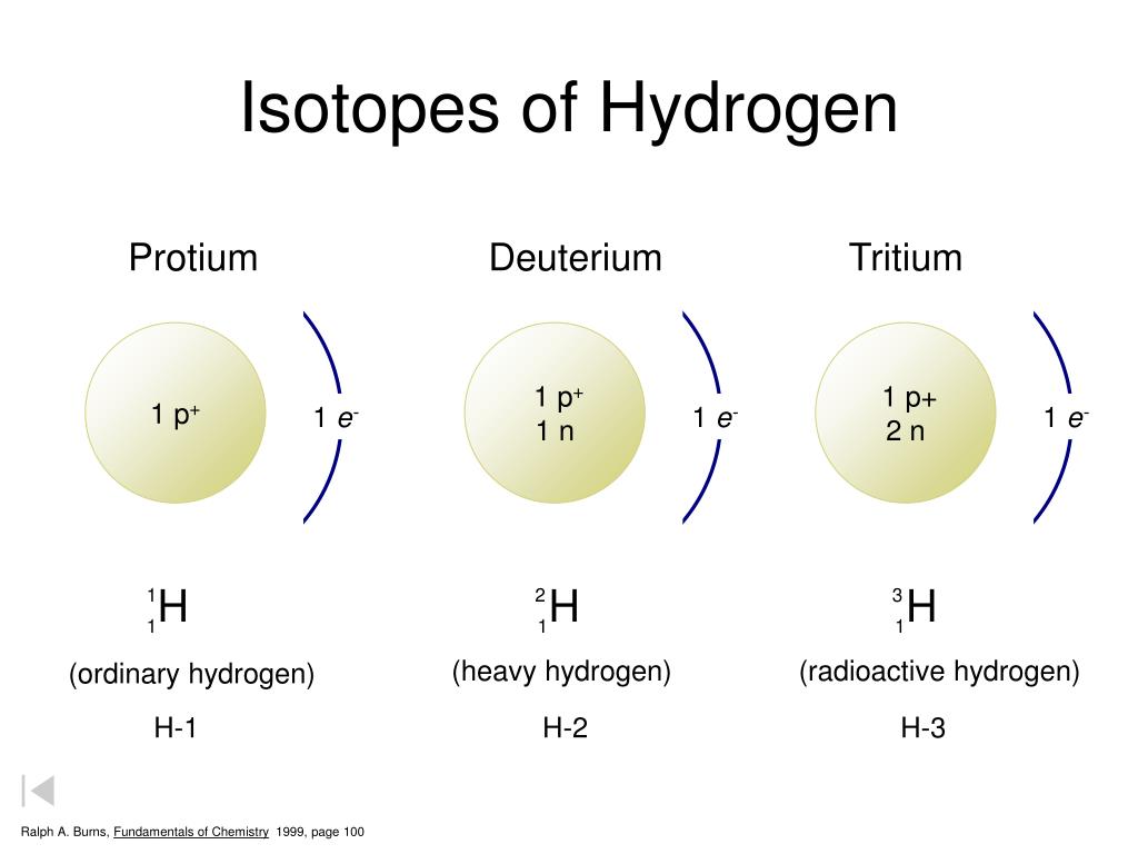 Изотопы водорода отличаются друг от друга