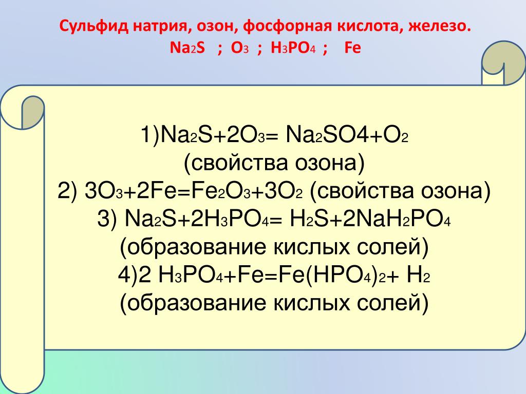 Fe cl2 тип химической реакции