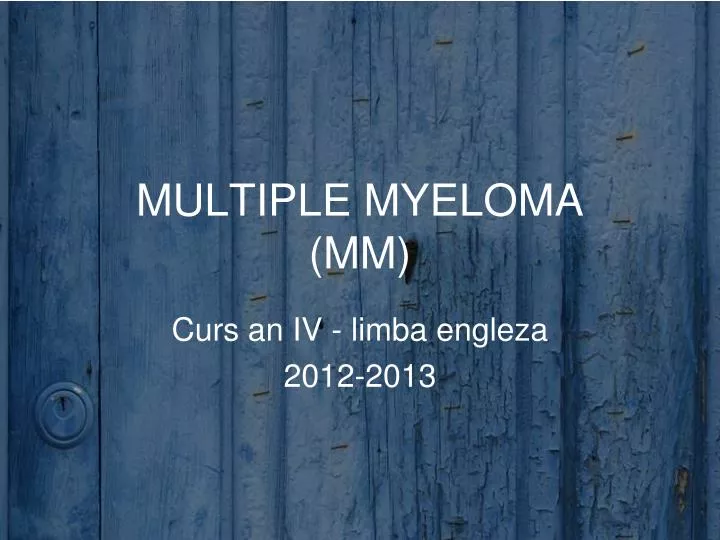 multiple myeloma mm n.