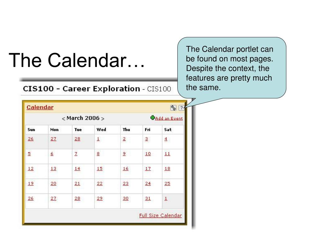 PPT MY MHCC The Calendar PowerPoint Presentation, free download
