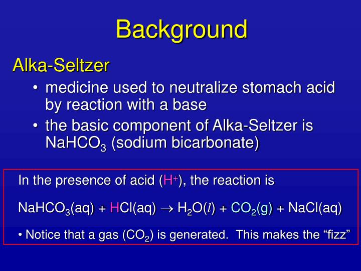 PPT Mass NaHCO 3 in Alka Seltzer PowerPoint