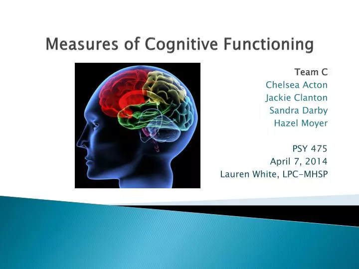 measures of cognitive functioning n.