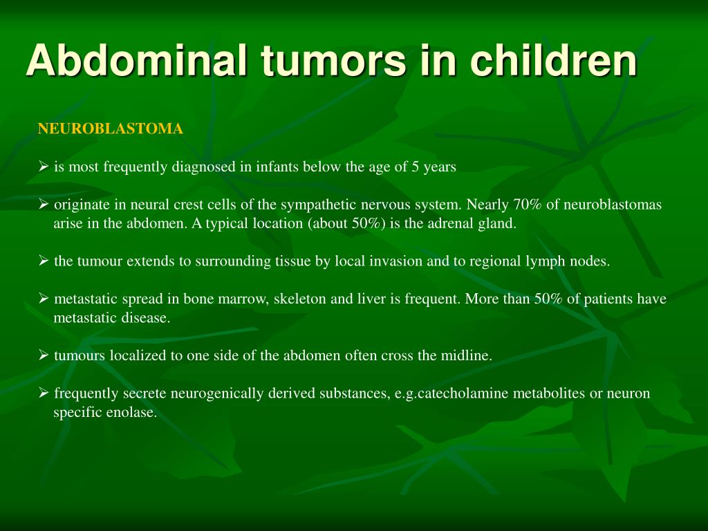 abdominal cancer pediatric