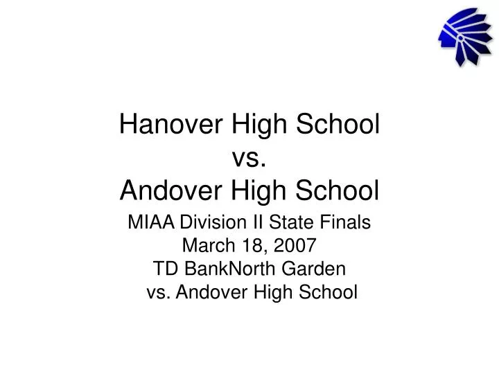 hanover high school vs andover high school n.