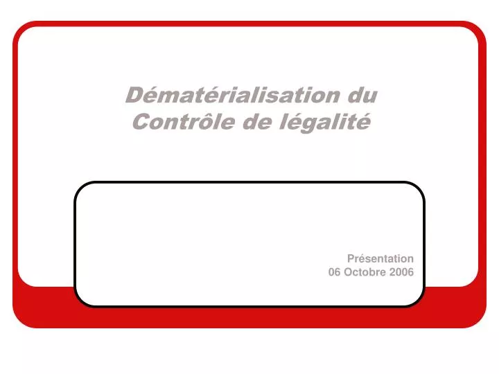 Ppt D Mat Rialisation Du Contr Le De L Galit Powerpoint Presentation Id