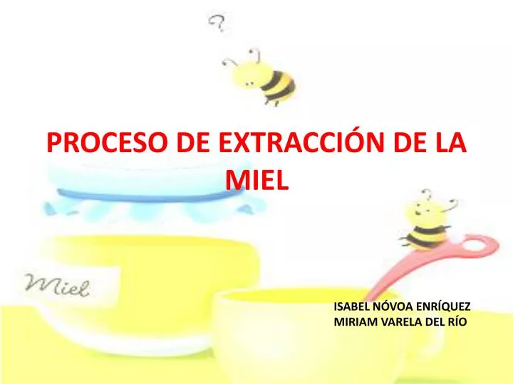 PPT - PROCESO DE EXTRACCIÓN DE LA MIEL PowerPoint Presentation, free  download - ID:4276520