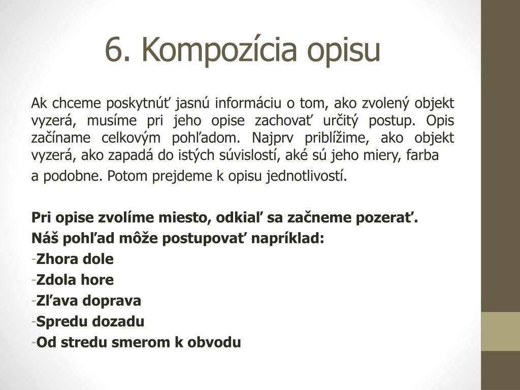PPT - Umelecký opis PowerPoint Presentation, free download - ID:4277722