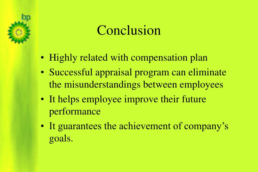 conclusion of performance appraisal