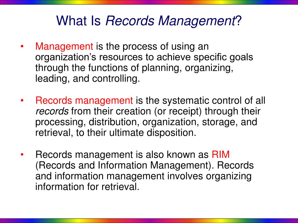 records management thesis