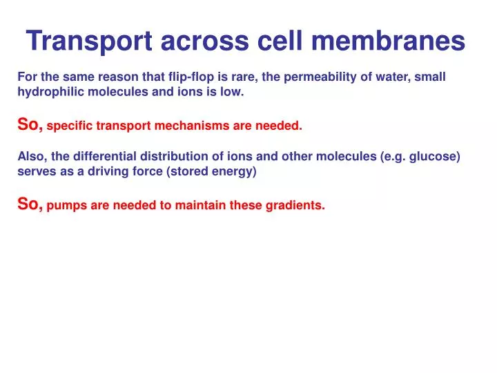cell transport mechanisms and permeability