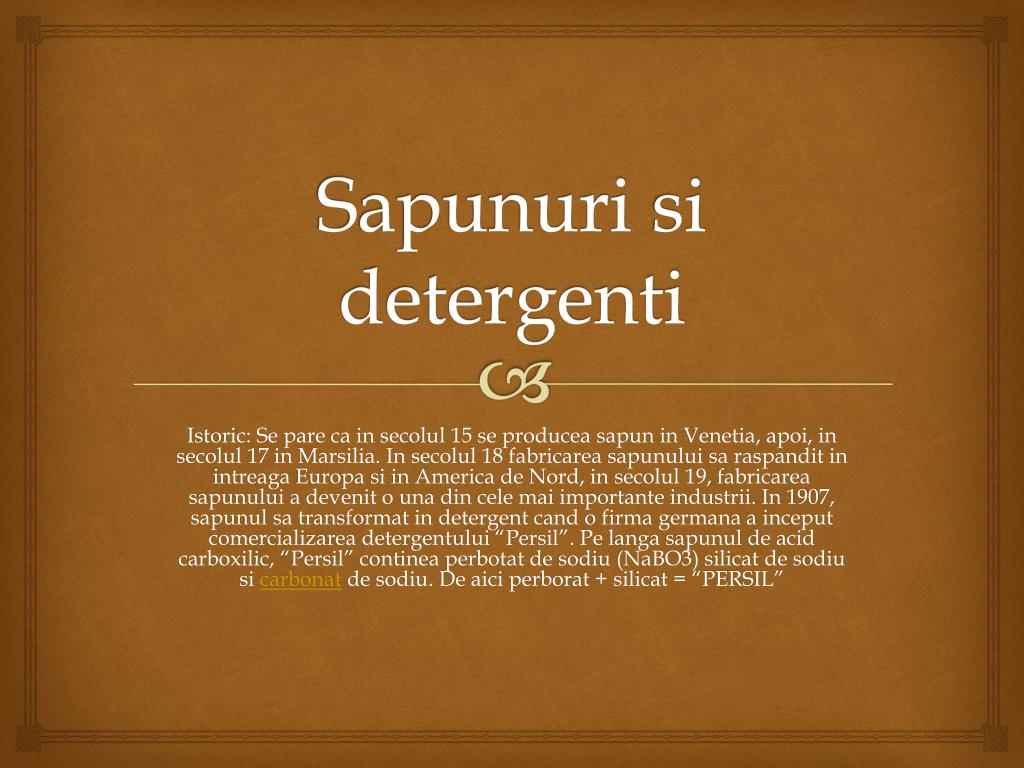 PPT - Sapunuri si detergenti PowerPoint Presentation, free download -  ID:4279556