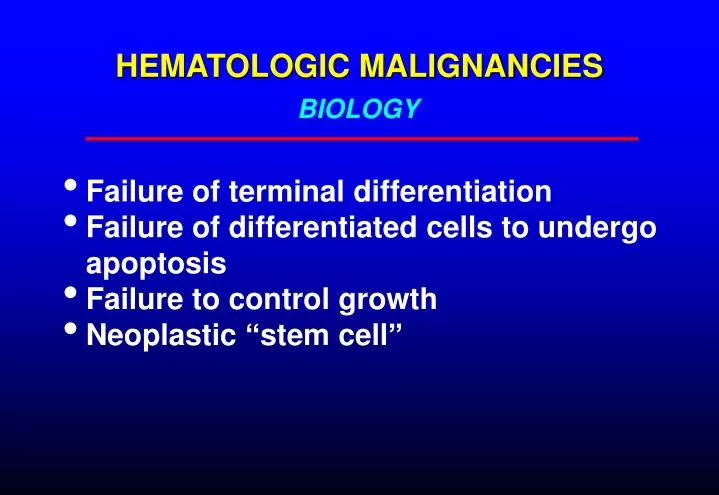 hematologic malignancies n.