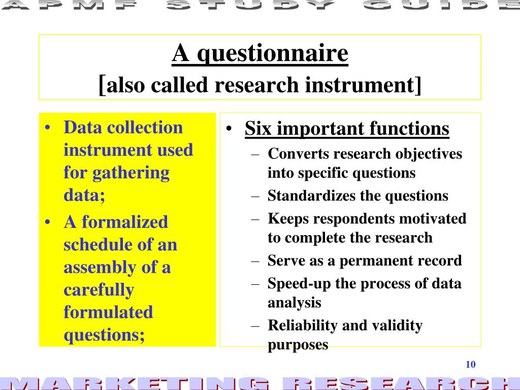 quantitative research instruments ppt