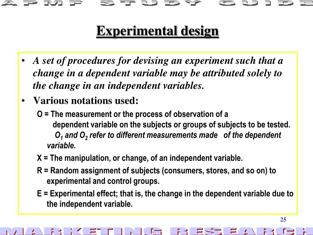 quantitative experimental research designs