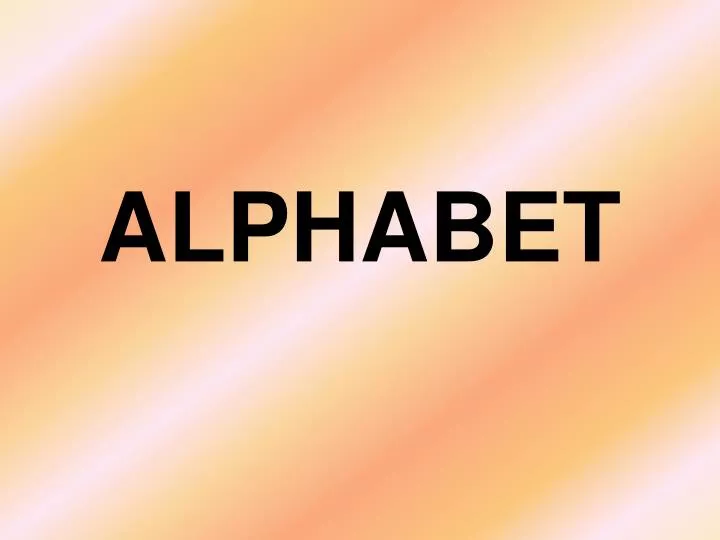 alphabet n.