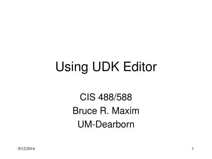 using udk editor n.
