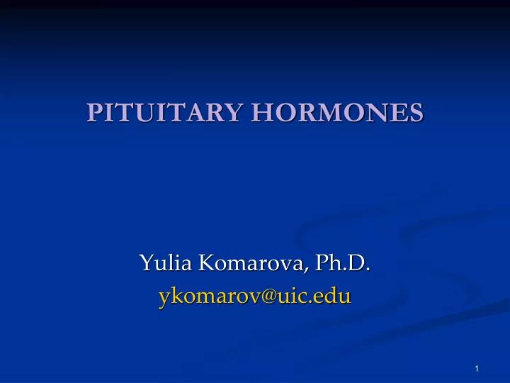 pituitary hormones n.