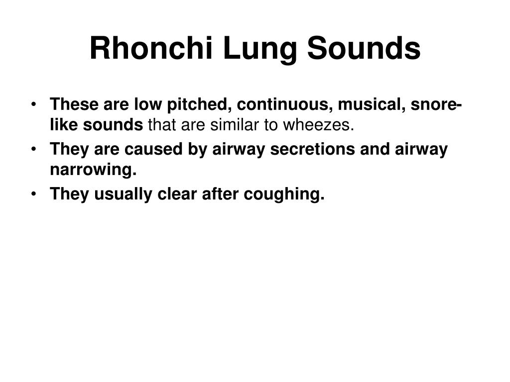 if i have rhonchi lung sounds should i see a doctor if i have rhonchi lung sounds should i see a doctor