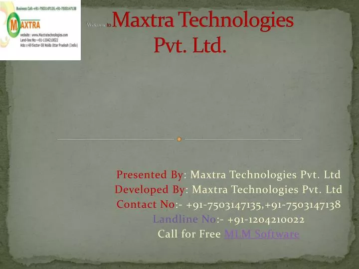 welcome to maxtra technologies pvt ltd n.