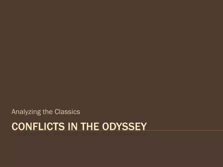 conflicts in the odyssey