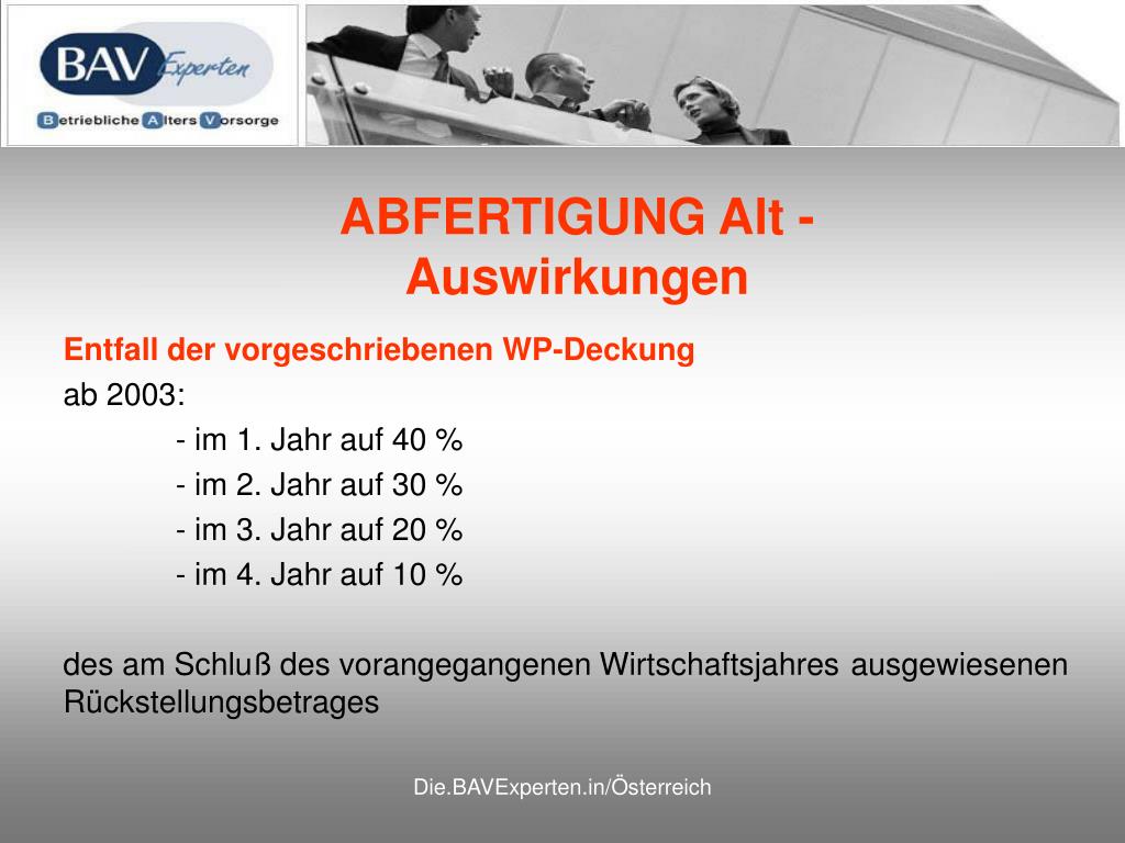 PPT - Die „Clevere Abfertigungsvorsorge“ aus Sicht kleiner Unternehmen