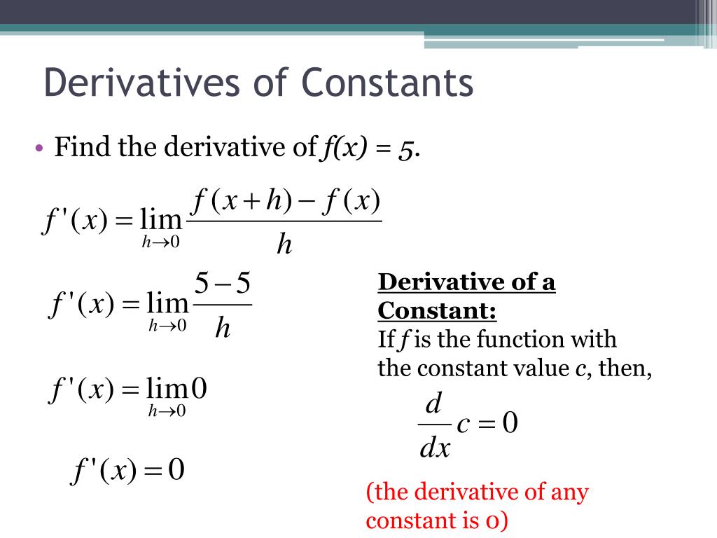 What Is The Derivative Of A Constant - slidesharetrick