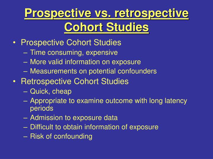 retrospective vs prospective study