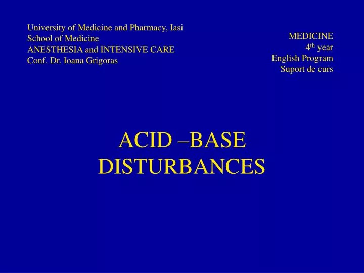 PPT - ACID –BASE DISTURBANCES PowerPoint Presentation, free download -  ID:4284802