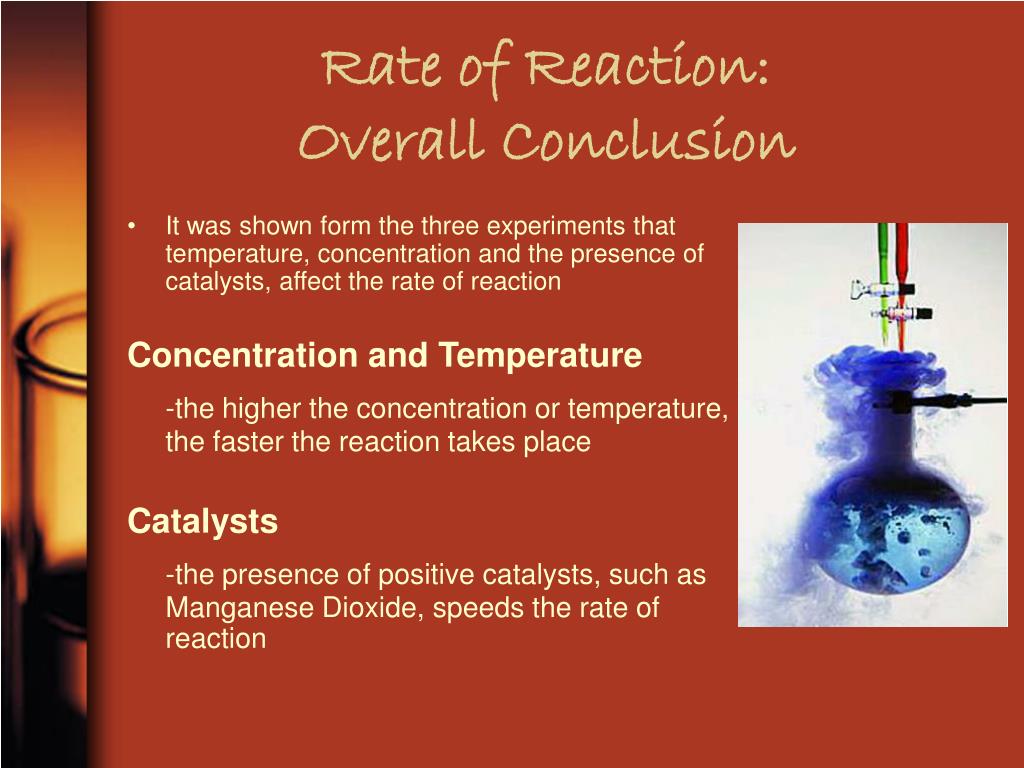 conclusion for rate of reaction experiment