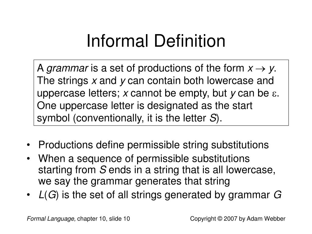 PPT - Chapter Ten: Grammars PowerPoint Presentation, free download - ID ...