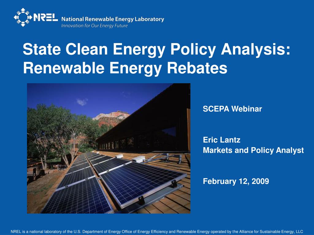PPT State Clean Energy Policy Analysis Renewable Energy Rebates 