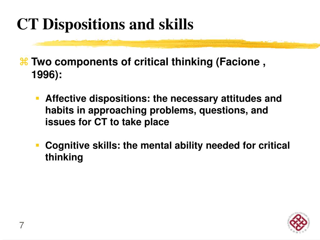 and critical thinking disposition