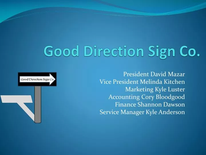 good direction sign co n.