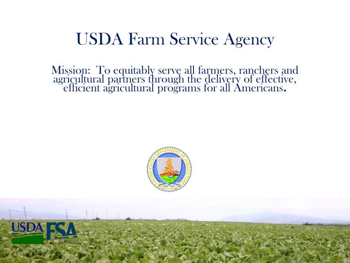 ppt usda farm service agency val dolcini state usda farm service agency