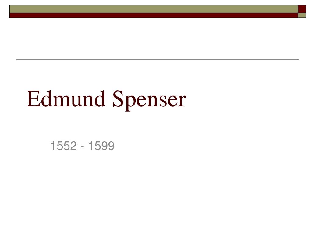 edmund spenser biography